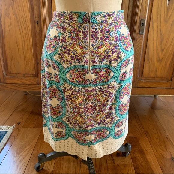 Maeve print linen skirt size 10 - Picture 2 of 10